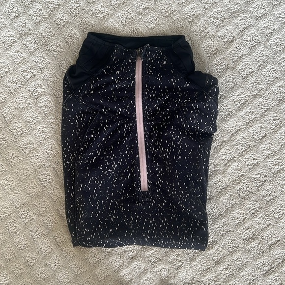 lululemon black & pink speckled half-zip pullover - Picture 2 of 5